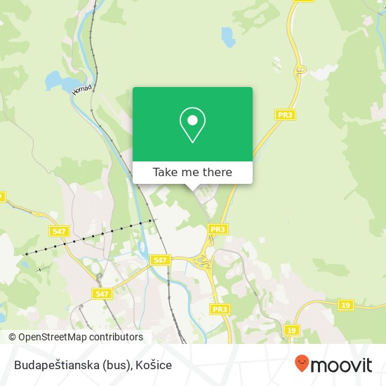 Budapeštianska (bus) mapa