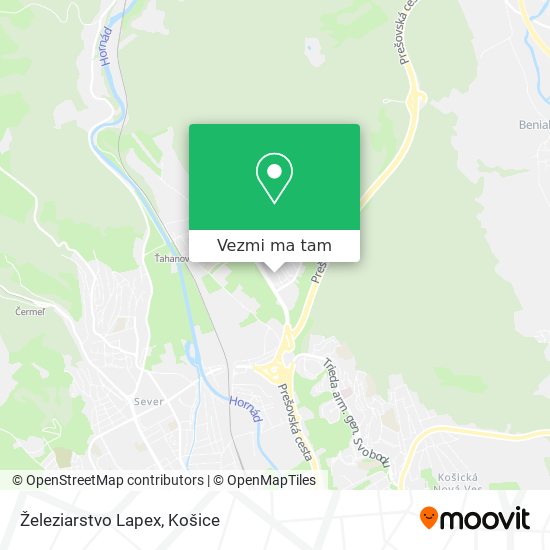 Železiarstvo Lapex mapa