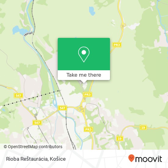 Rioba Reštaurácia mapa