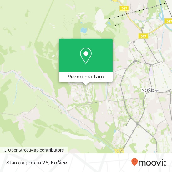 Starozagorská 25 mapa