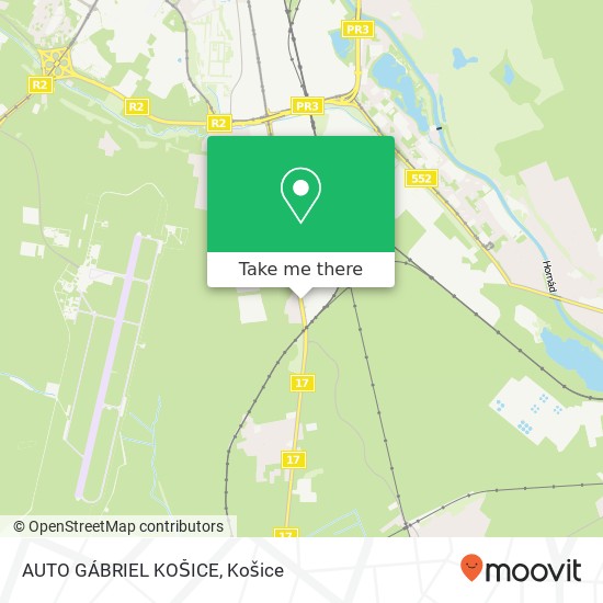 AUTO GÁBRIEL KOŠICE mapa