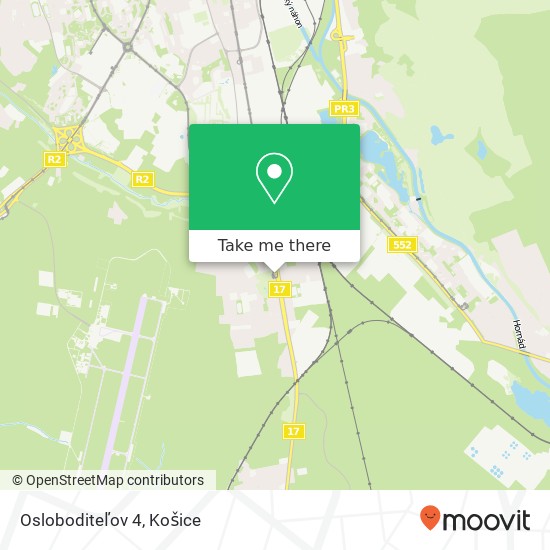 Osloboditeľov 4 mapa