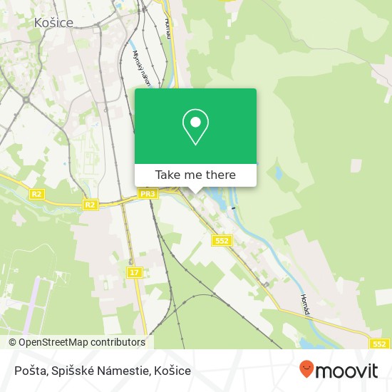 Pošta, Spišské Námestie mapa