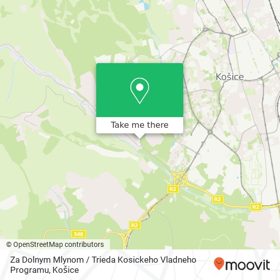 Za Dolnym Mlynom / Trieda Kosickeho Vladneho Programu mapa