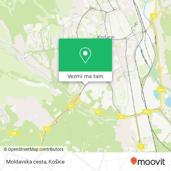 Moldavska cesta mapa