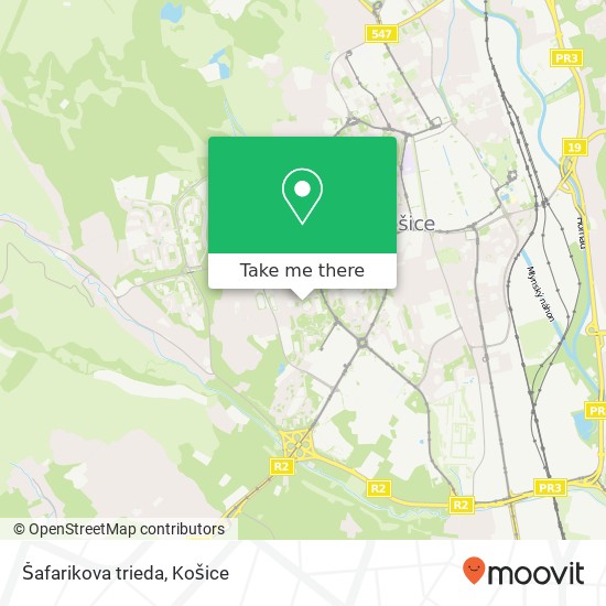 Šafarikova trieda mapa