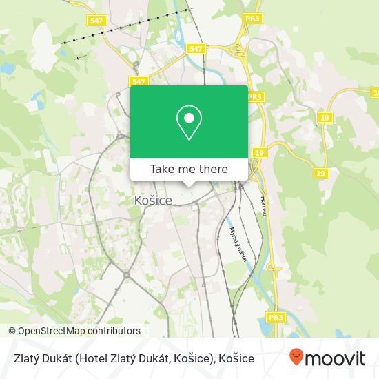 Zlatý Dukát (Hotel Zlatý Dukát, Košice) mapa