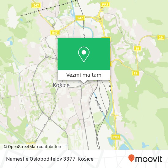 Namestie Osloboditelov 3377 mapa