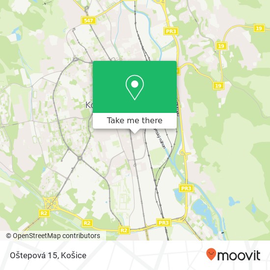 Oštepová 15 mapa