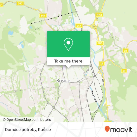 Domáce potreby mapa