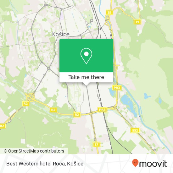 Best Western hotel Roca mapa