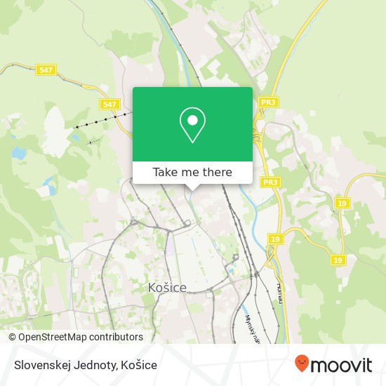 Slovenskej Jednoty mapa