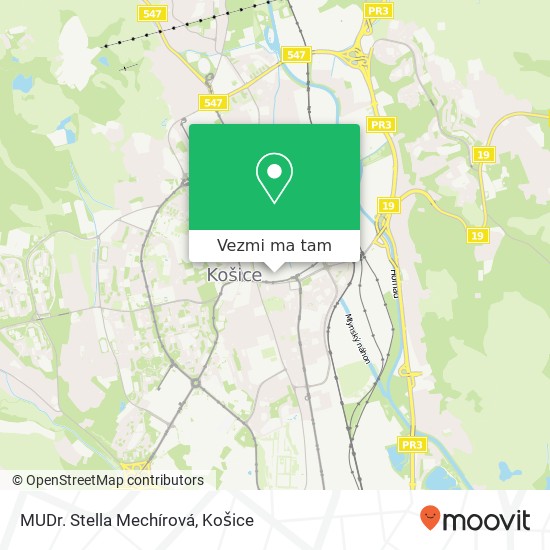 MUDr. Stella Mechírová mapa