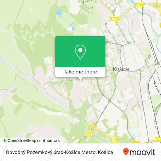 Obvodný Pozemkový úrad-Košice Mesto mapa