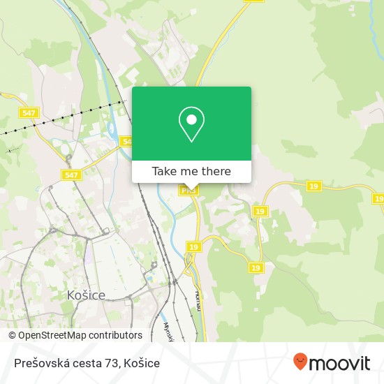 Prešovská cesta 73 mapa