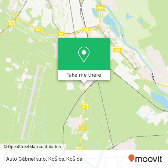 Auto Gábriel s.r.o. Košice mapa