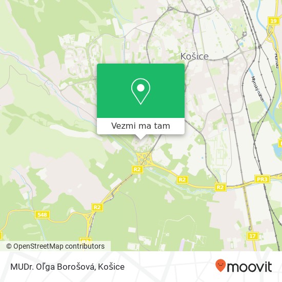 MUDr. Oľga Borošová mapa