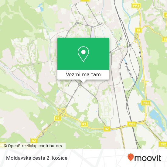 Moldavska cesta 2 mapa