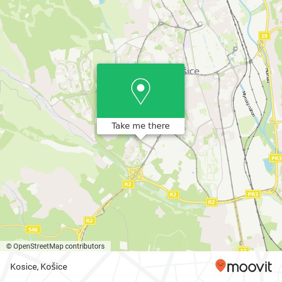 Kosice mapa