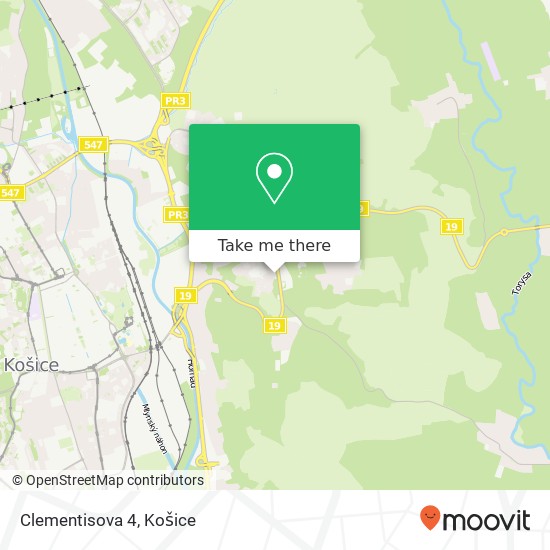 Clementisova 4 mapa