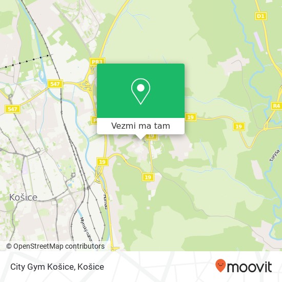 City Gym Košice mapa