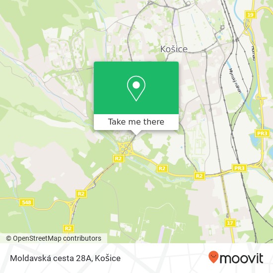 Moldavská cesta 28A mapa