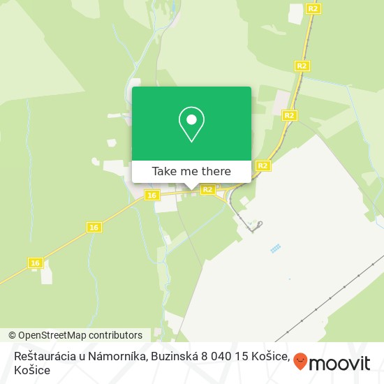 Reštaurácia u Námorníka, Buzinská 8 040 15 Košice mapa