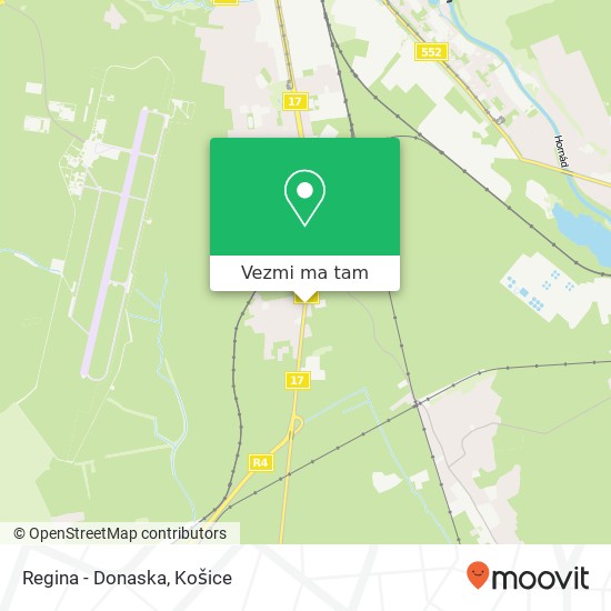 Regina - Donaska, Šebastovská 040 17 Košice mapa