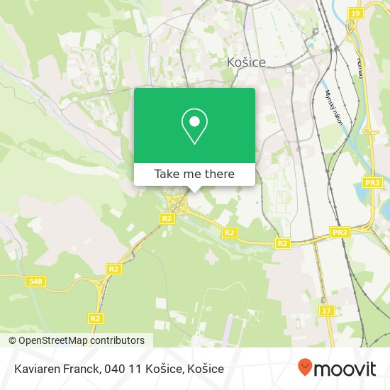 Kaviaren Franck, 040 11 Košice mapa