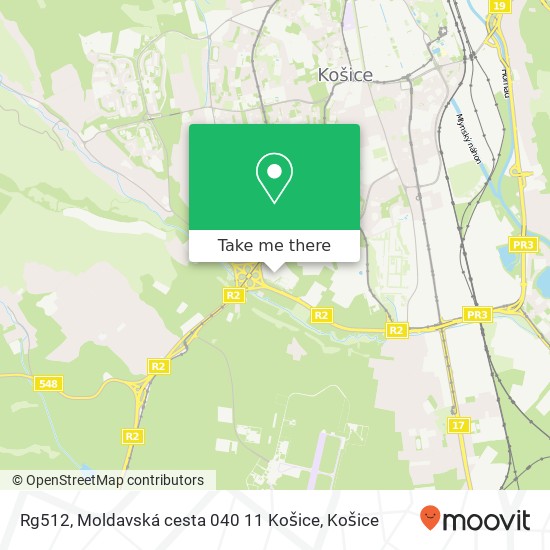 Rg512, Moldavská cesta 040 11 Košice mapa