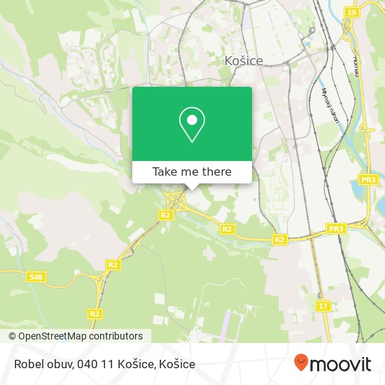 Robel obuv, 040 11 Košice mapa