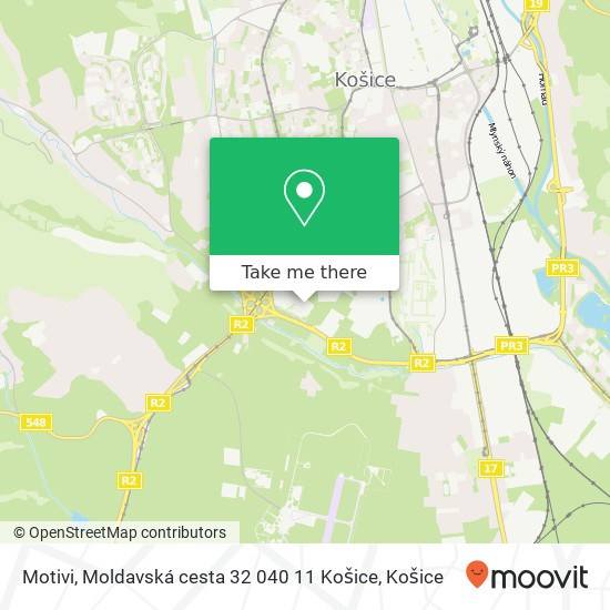 Motivi, Moldavská cesta 32 040 11 Košice mapa