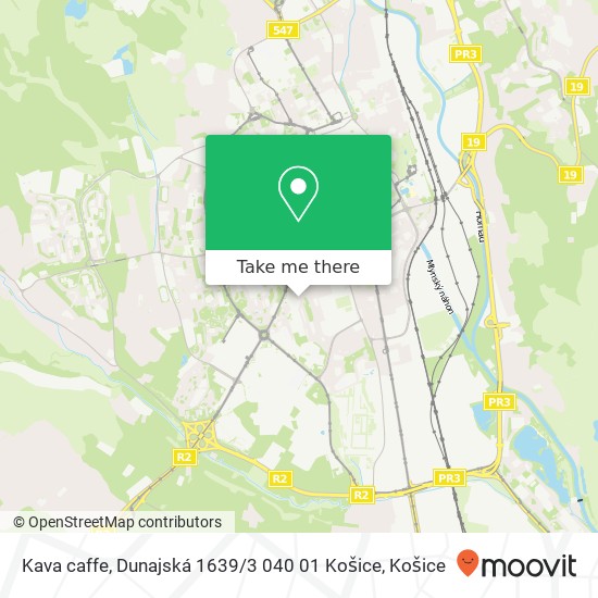 Kava caffe, Dunajská 1639 / 3 040 01 Košice mapa