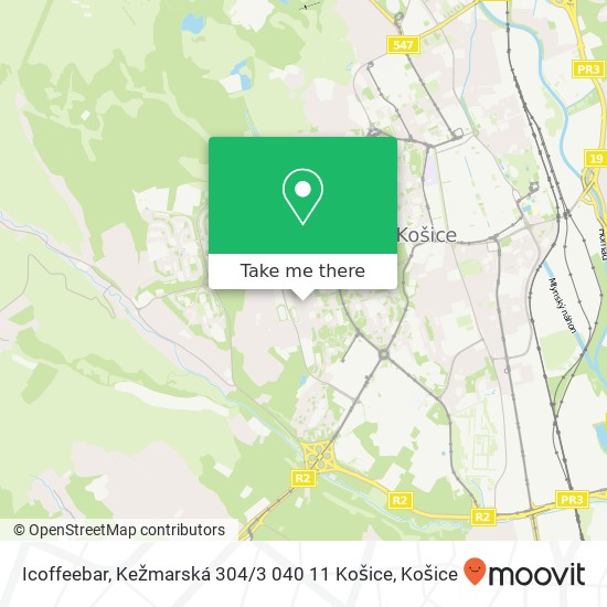 Icoffeebar, Kežmarská 304 / 3 040 11 Košice mapa