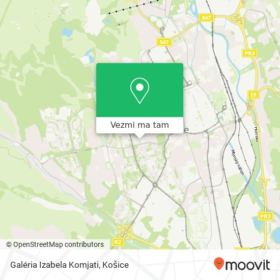 Galéria Izabela Komjati, Toryská 040 11 Košice mapa