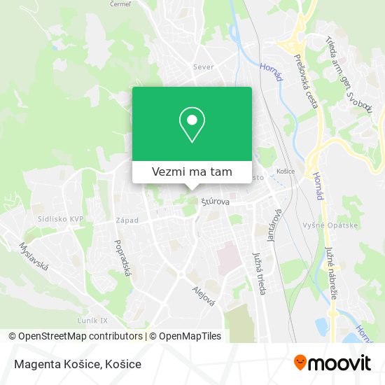 Magenta Košice mapa