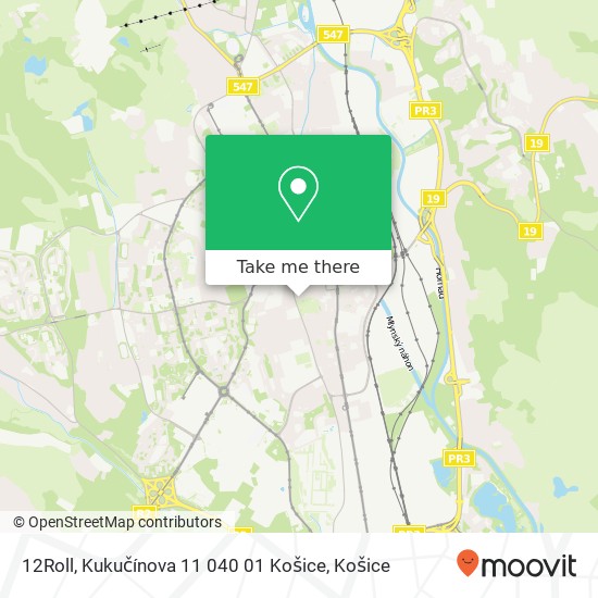 12Roll, Kukučínova 11 040 01 Košice mapa