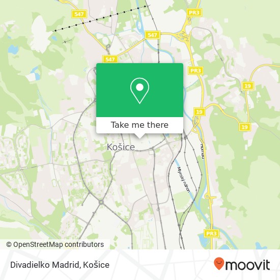 Divadielko Madrid mapa