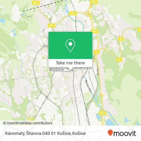 Kávomaty, Štúrova 040 01 Košice mapa