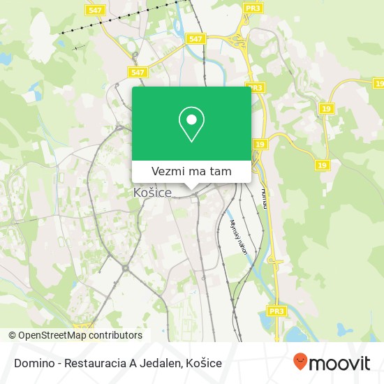 Domino - Restauracia A Jedalen, Hlavná 787 / 2 040 01 Košice mapa