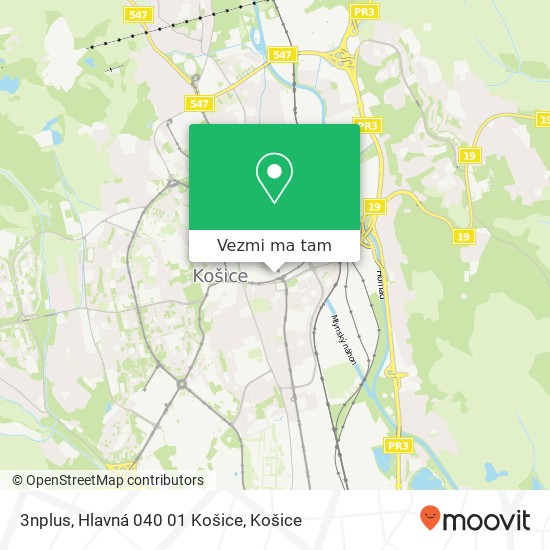 3nplus, Hlavná 040 01 Košice mapa