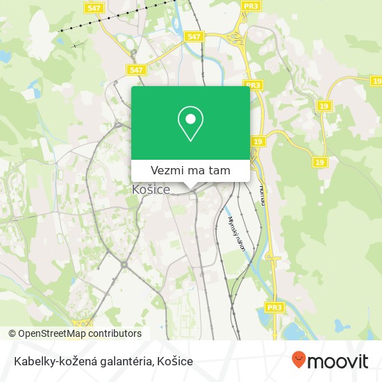 Kabelky-kožená galantéria, Štúrova 1 040 01 Košice mapa