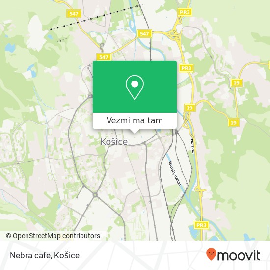 Nebra cafe, Bočná 11 040 01 Košice mapa