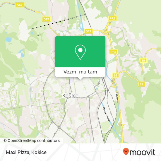 Maxi Pizza, Poštová 040 01 Košice mapa