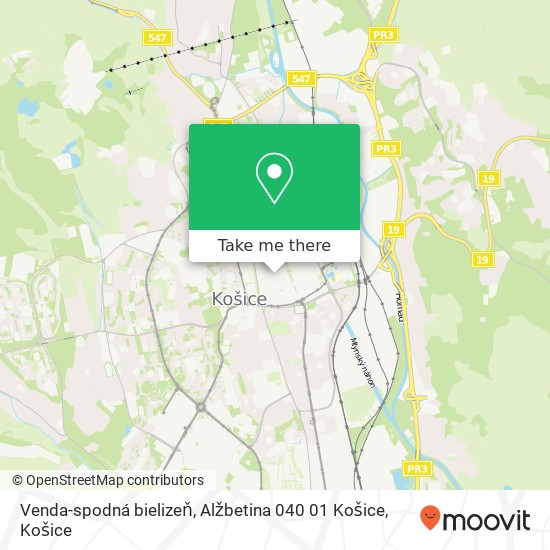 Venda-spodná bielizeň, Alžbetina 040 01 Košice mapa