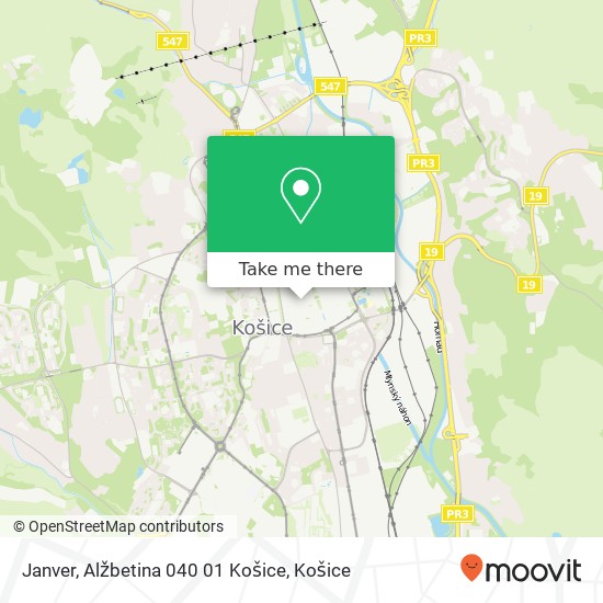 Janver, Alžbetina 040 01 Košice mapa