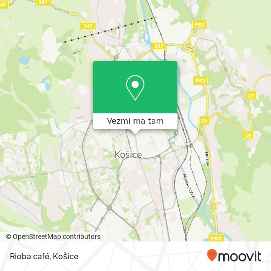 Rioba café, Moyzesova 040 01 Košice mapa