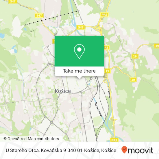 U Starého Otca, Kováčska 9 040 01 Košice mapa