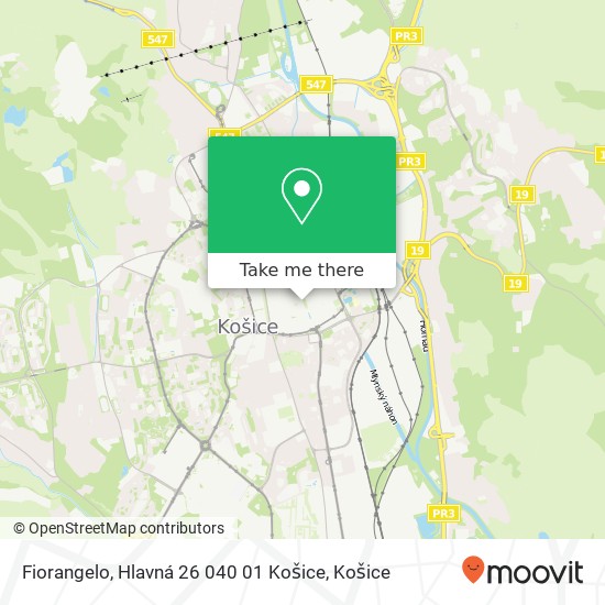 Fiorangelo, Hlavná 26 040 01 Košice mapa