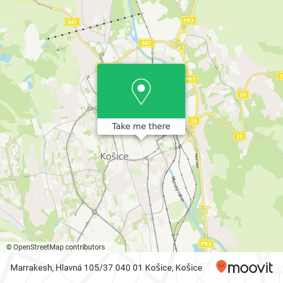 Marrakesh, Hlavná 105 / 37 040 01 Košice mapa